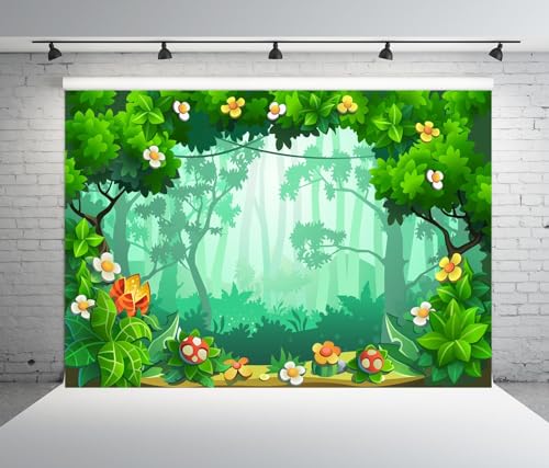 Fondo fotografico BELECO 7x5ft Jungla Bosque miniatura 3