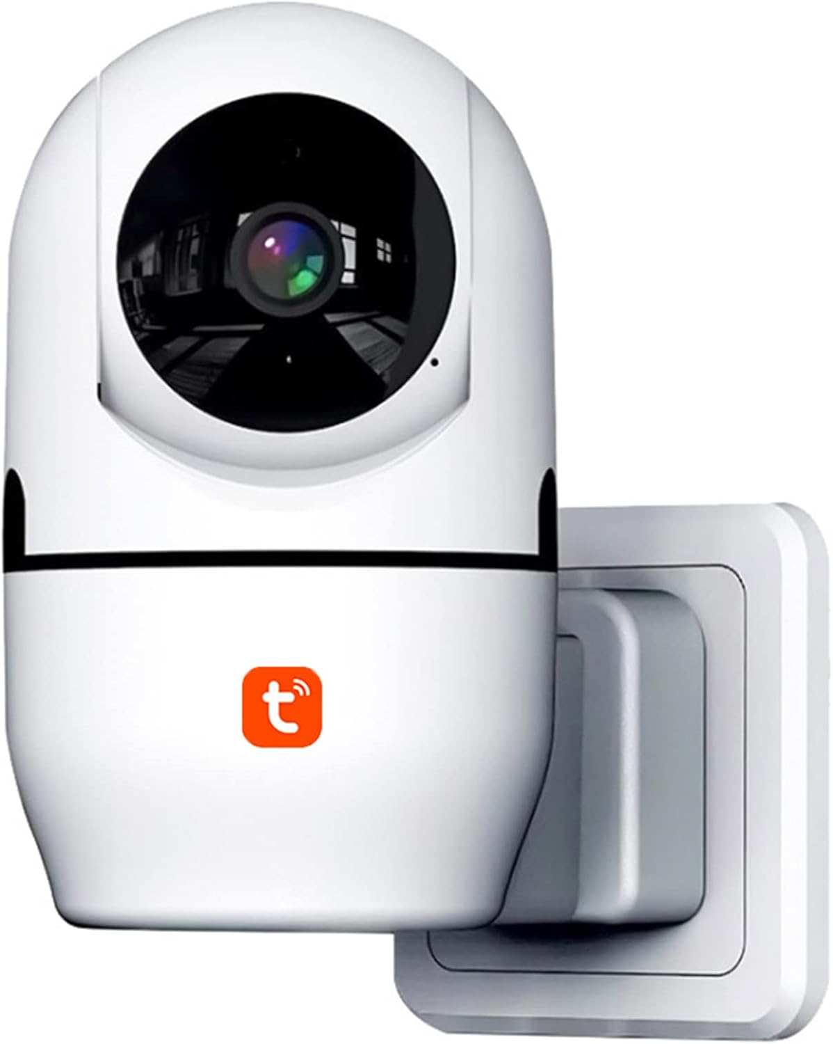 Cámara IP Tuya Wifi, enchufe inalámbrico 1080P color visión nocturna inteligente PTZ alarma de detección de movimiento P2P vigilancia de seguridad del hogar,2mp