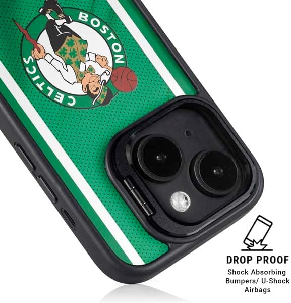 Skinit Kickstand Phone Case Compatible with iPhone 15 - Officially Licensed NBA Boston Celtics Design