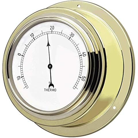 TFA Dostmann Brass Analogue Thermometer for Rooms Cover