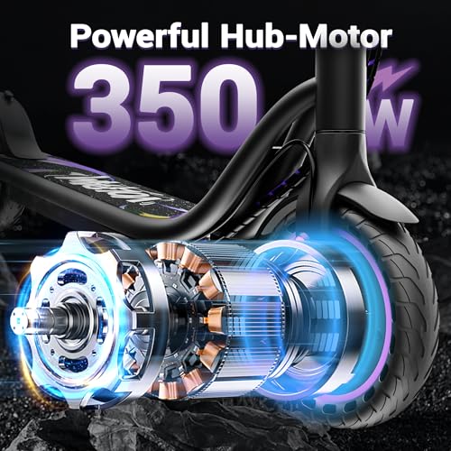 Image of Adult Electric Scooter, Max Speed 19 /21MPH, Up to 21-28 Miles Range, 500W /350WMotor Adult E-Scooter, Foldable Scooter with Dual Braking, Smart APP