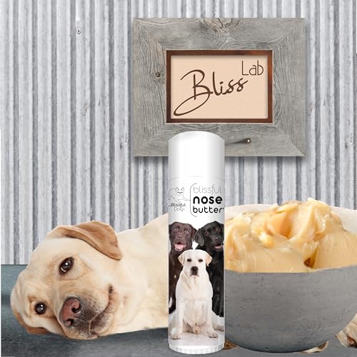 Image of The Blissful Dog Labrador Retriever Nose Butter for Dry, Cracked Skin, Lick-Safe Dog Nose Balm with Moisturizing Shea Butter, Almond, Olive, and Essential Oils, Pet Supplies, Uncented, 0.50 oz.