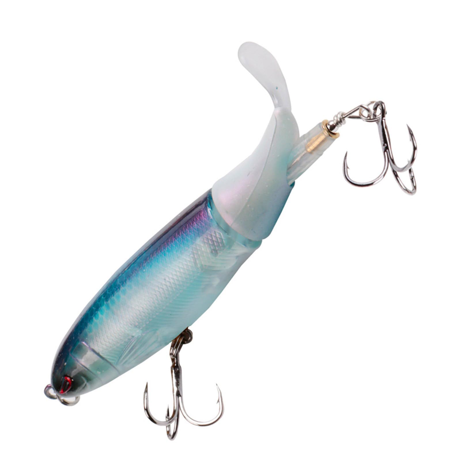 Lot de 6 leurres d'hélice de pêche en eau de surface - Appâts d'hélice souples et rotatifs