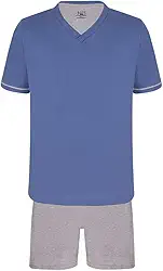 Conjunto de pijama Curto com Gola V LupoMeninos