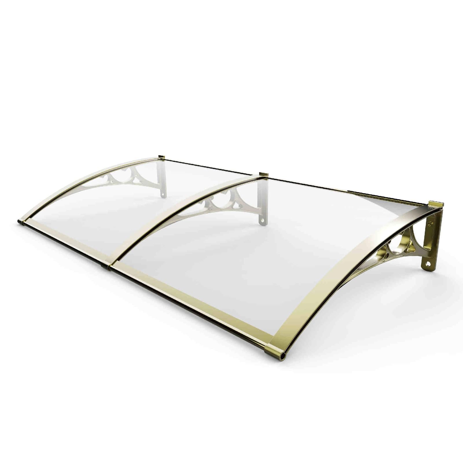 LWJSOCP Veranda Awning for Polycarbonate and Aluminum Canopy Outdoor Door Shelter 100x160cm (31.5x63in) Weather Resistant Easy Installation