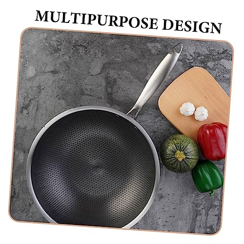 Wok de acero inoxidable PRETYZOOM con diseño no adhesivo miniatura 6