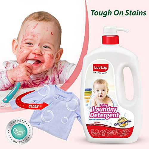 Image of LuvLap Liquid Cleanser, 1.5ltr & LuvLap Baby Laundry Liquid Detergent, Food Grade,1000ml & LuvLap Baby Laundry Liquid Detergent, Food Grade, 1.5ltr