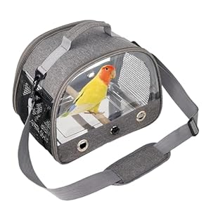 Parrot Carrier Travel Bag, Small Pet Carrier Bag With Standing Perch & Tray, Small Pet Carrier Bag Portable Bird Cage, Bird Travel Carrier, Animal Carrier Bag Bird Cage, Breathable Travel Cage
