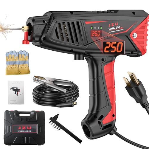 JZU Handheld Welding Machine, Upgrade MMA 250A IGBT Inverter Portable Arc Welder with LCD Display, 110V Stick Welder, Compact and Lightweight, Ideal for Home DIY and Light Projects by JZU - Used condition - US$45.14