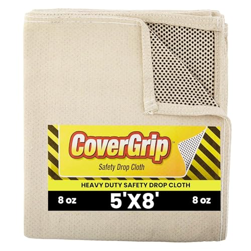 8 oz Canvas Safety Drop Cloth 5' x 8'