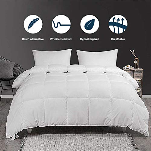 Accuratex Luxury Collection Hotel Style Allergy Free Super Soft Microfiber Overfilled White Goose