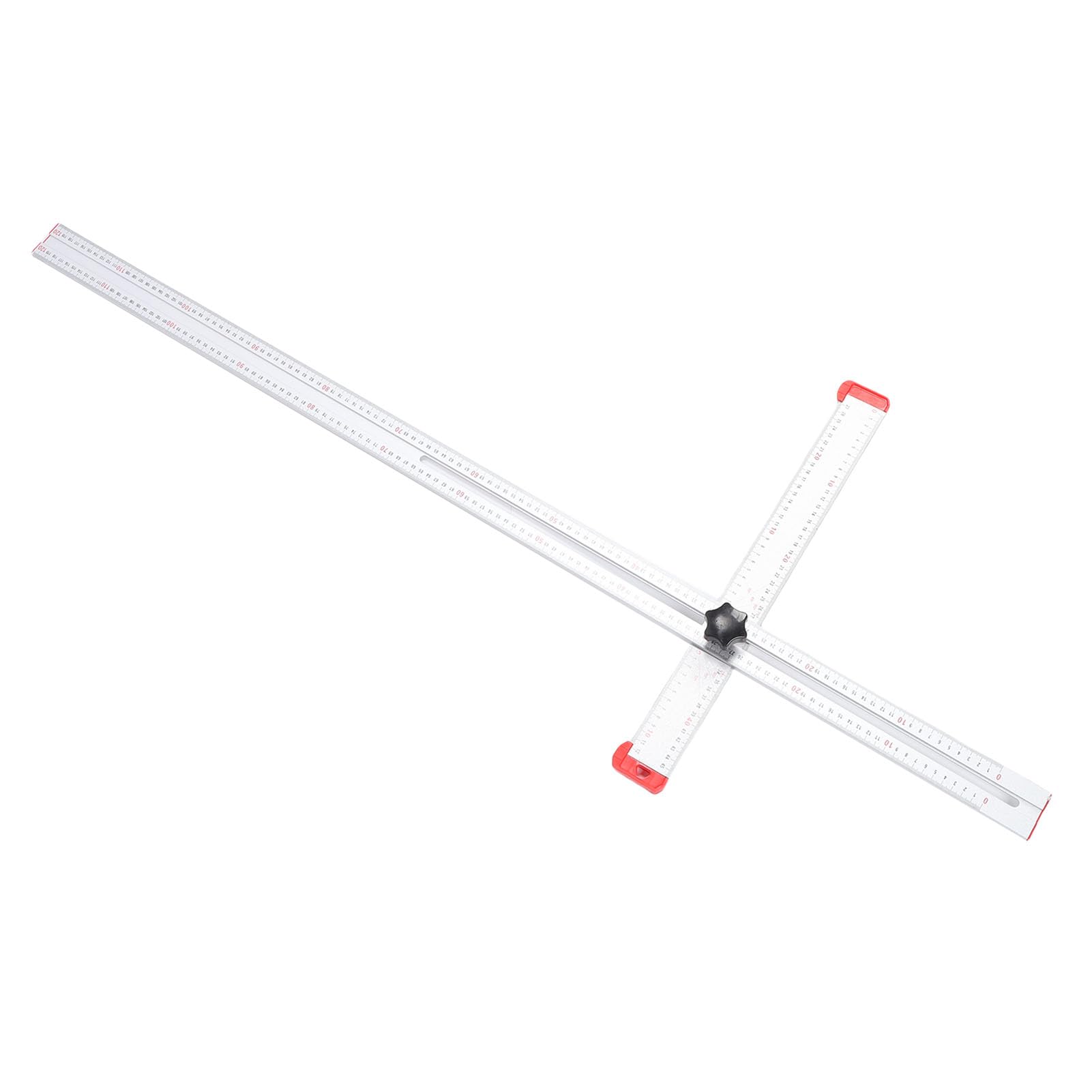 FTVOGUE Squadra a T Regolabile per Cartongesso, Squadra a T Scorrevole in Lega di Alluminio con Scala Doppia Direzionale, Righello per di Marcatura da 120 Cm per Misurazione e Layout di Carpenteria e