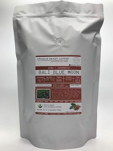 AsiaIndonesia, Bali Blue Moon (bolsa de 2 libras) Premium Arabica Café Recién Personalizado Toasted Hoy (Espresso RoastWhole Bean) Personalizado