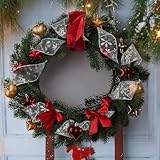 Christmas Ribbon 10M Xmas, Christmas Tree Ribbons for Crafts 6.3cm in Width Snowflake Pattern, Organza Ribbon for Gift Wrapping Party Decoration (Silver) - Image 6