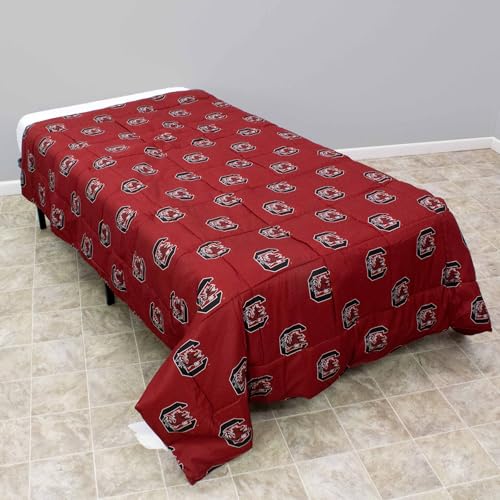 Image of College Covers Everything Comfy South Carolina Gamecocks Reversible Big Logo Soft and Colorful Comforter, Twin