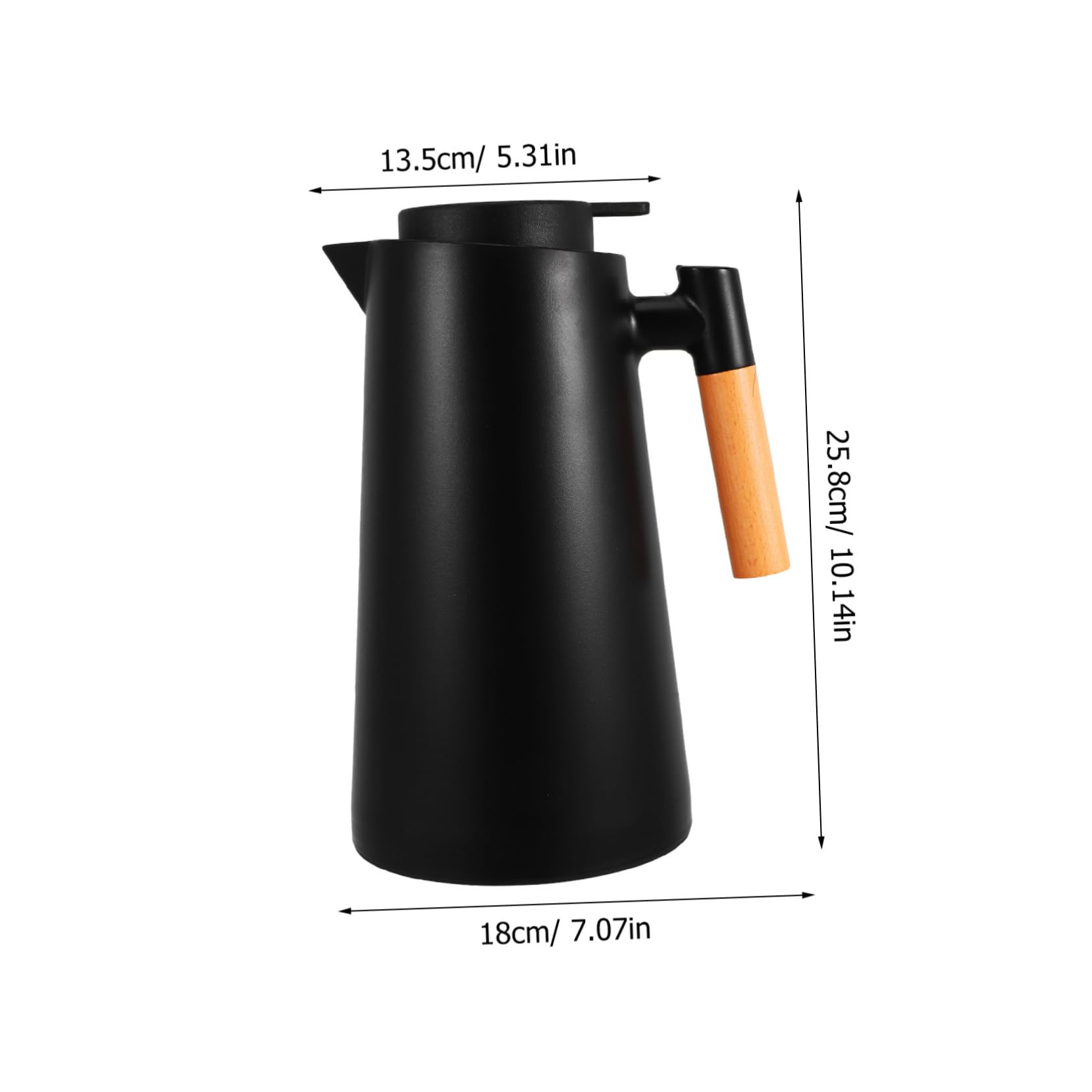 SOLUSTRE Vakuumisolierte Thermoskanne für Kaffee Isolierte Wasserflasche mit Griff Robuste und Vielseitige Kaffeekanne für Zuhause und Büro Geeignet für Heiße und Kalte Getränke