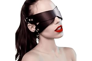 Half Face Leather Mask with Cross Strap for Couples