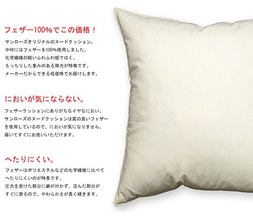 【セット販売】 NOYES　40×40　羽毛 クッション　２個　オレンジ セット販売】 NOYES 40×40 羽毛 クッション 2個 オレンジ