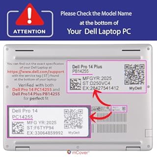 mCover Case ONLY Compatible for 2025-2026 14" Dell Pro 14 Plus PB14250 PB14255 and Pro 14 PC14250 PC14255 Windows PC (NOT Fitting Any Other Dell Models)- Orange