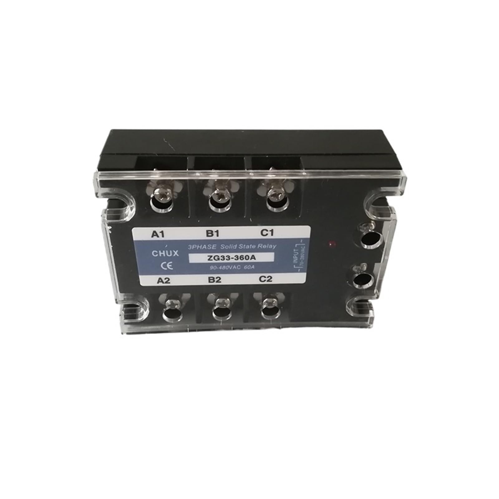 Relè a stato solido trifase 60A Controllo CA Relè a stato solido CA SSR 60AA da 70-280 V CA a 90-480 V CA (ZG33-60A)