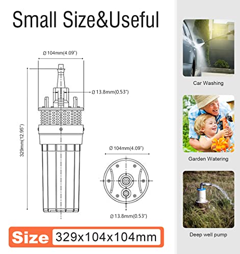 Eco-Worthy Solar Submersible Pump Kit, 100W Solar Panle Kit And 12V Dc Deep Well Pump-100Ft/30M thumb #3