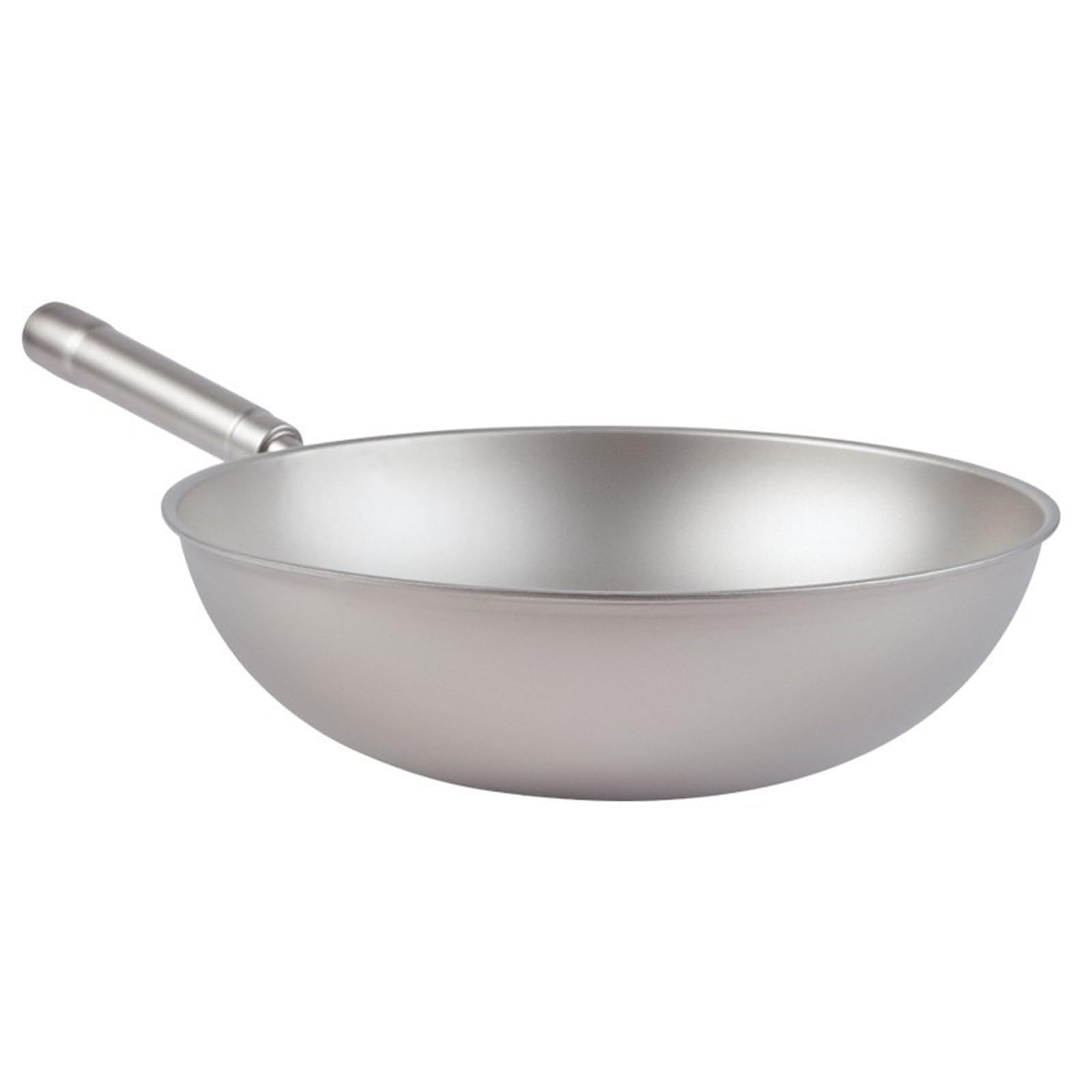 Pure Titanium Ultra Lightweight Wok Wok Pan with Lid,Woks & Stir Fry Pans with Stay-Cool Handle,Flat Bottom Wok Suits for Induction, Electric, Gas, Halogen, All Stoves (A 36cm)