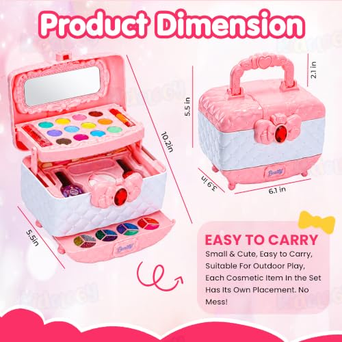 Image of Kidology Kids Makeup Kit for Girl, Unicorn Toys for Girl Real Washable Makeup Girls Princess Play Make Up Toys, Makeup Set for Age 3+ Year Old Christmas & Birthday Gift (Makeup Kit)