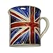 Tazza con bandiera del Regno Unito, lavabile in lavastoviglie nel microonde, per caffè/tè/cioccolata calda/latte/cappuccino/rosso bianco blu/souvenir britannico da Londra Inghilterra Regno Unito