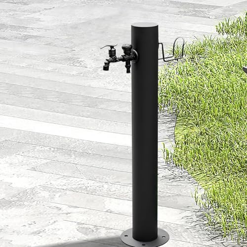 GXXINGIN Grifo de Columna de Acero Inoxidable, Fuente de hidratación Independiente para Exteriores, Ideal para riego/Lavado de Jardines, Granjas, pastos, Patios Traseros, dispensador de Agua cilíndri