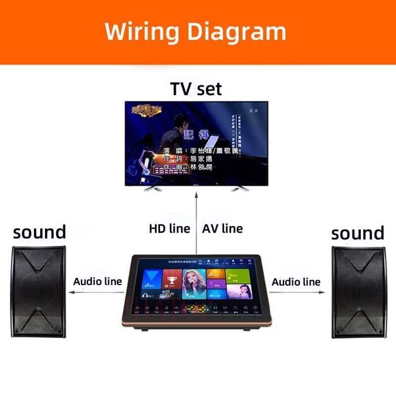 Macchina Karaoke con ampio touch screen, microfono wireless, telecomando e app, download di canzoni cloud per intrattenimento domestico e feste
