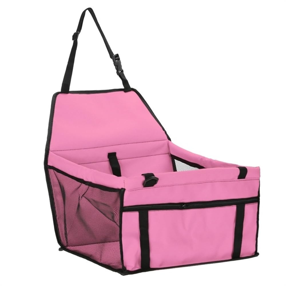 ochraniacz samochodowy Pet Dog Back Bag Składane siedzenie samochodowe dla psa Poduszka Przenośne akcesoria podróżne do samochodu Koc dla psa(Pink)