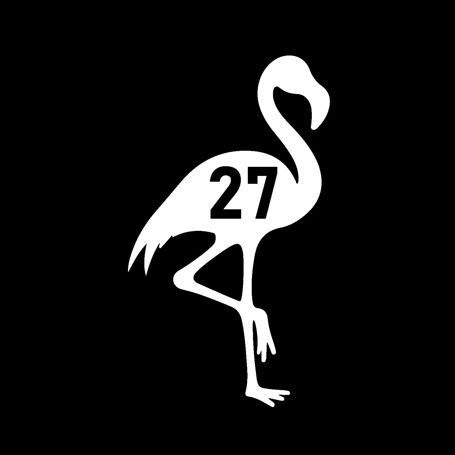 3 Pack Cute Flamingo Standing Number Waterproof Sticker - Custom Wheelie Bin/Recycling Box/House Number/Door Signs (White, 18cm x 10cm - 7.1" x 3.9")
