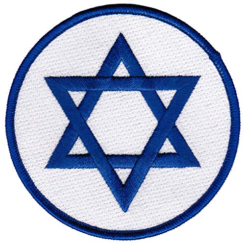 Star of David Embroidered Patch Israel Emblem Jewish Round Logo