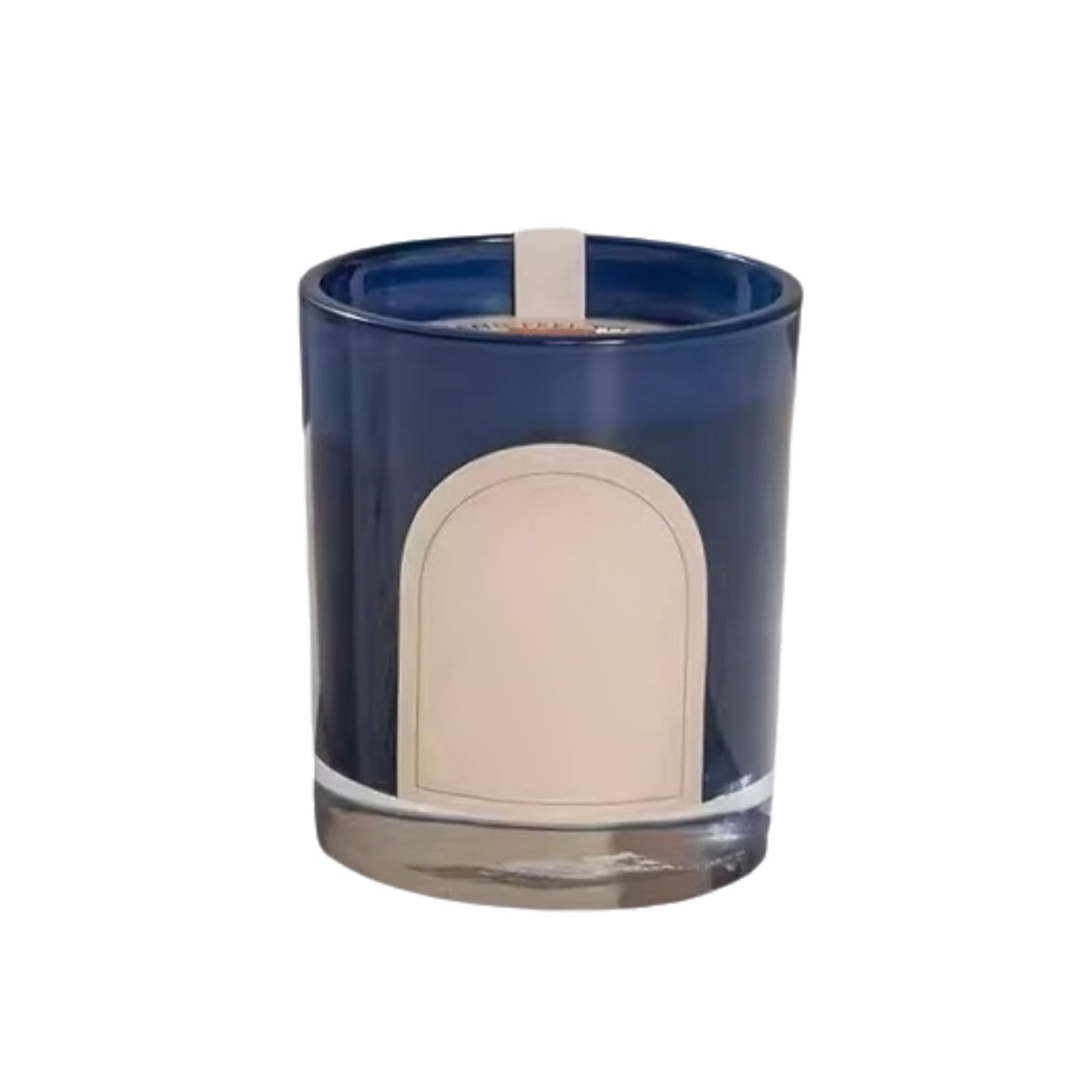 Exquisito Velas de vidrio hechas con cera de soja y aceites esenciales, vela perfumada moderna de larga duración for vacaciones en casa, relajación y Spa meloso(Blu)