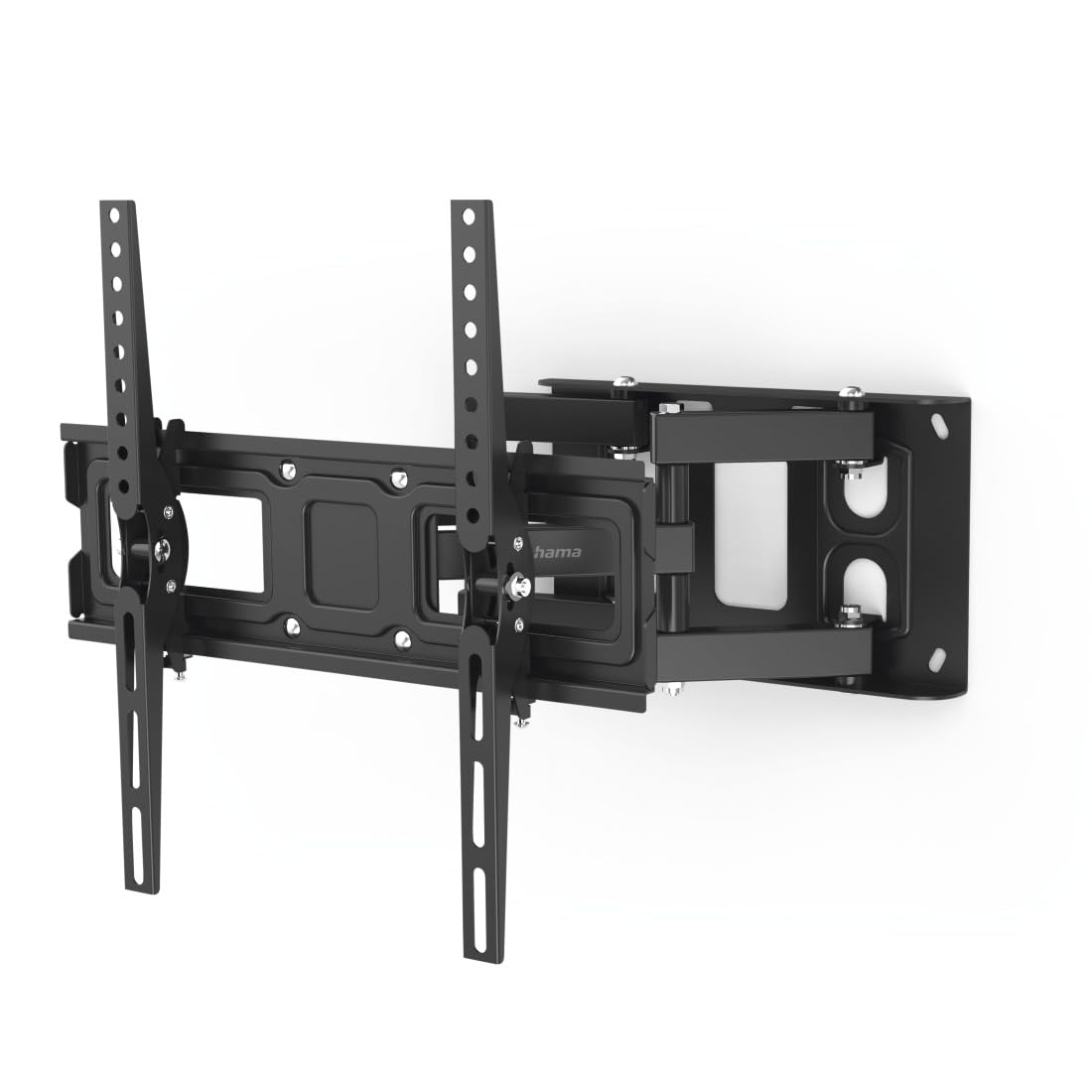 Hama - Soporte de Pared para TV (Giratorio, inclinable, telescópico, 10 años, TV de 32" a 65", 165 cm, 40 kg, inclinación -15°/+15°, rotación 160°, VESA 400 x 400, gestión de Cables, Tacos Fischer),