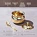 P-TAL Brass Oil Pot, Oil Container, Storage Jar, Ghee Pot with Spoon for Kitchen & Dining, made of Pure Brass (250 mL) - 8.5 oz