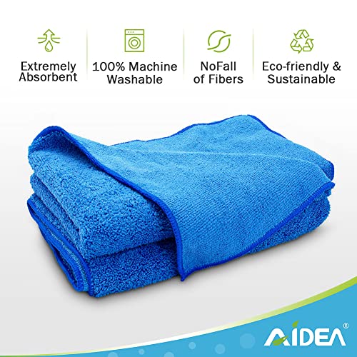 Aidea Professional Microfiber Drying Towel-2Pk, Premium Microfiber Towels, Scratch-Free, Strong Water Absorption Drying Towel For Cars, Suvs, Rvs, Trucks, And Boats Gifts(24 In. X 31 In.)-Blue #TOP1