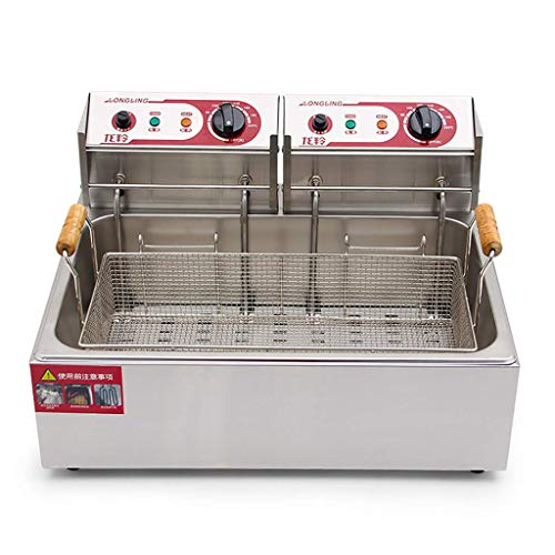 LXDDP Fritteuse Elektrische Fritteuse mit Korb für den gewerblichen Heimgebrauch Effektiv Gesund für Pommes Frites…