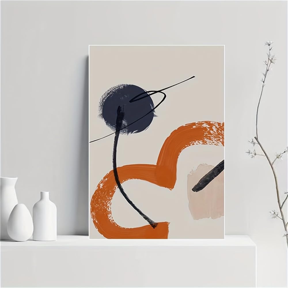 GKRXNZC Modern Luxury Abstract Canvas Wall Art, Golden Letters Wall Art, for Living Room, Bedroom, Office, Cafe, Bar & Hallway Decor(35x45cm/14x22in(WxH)/No frame)