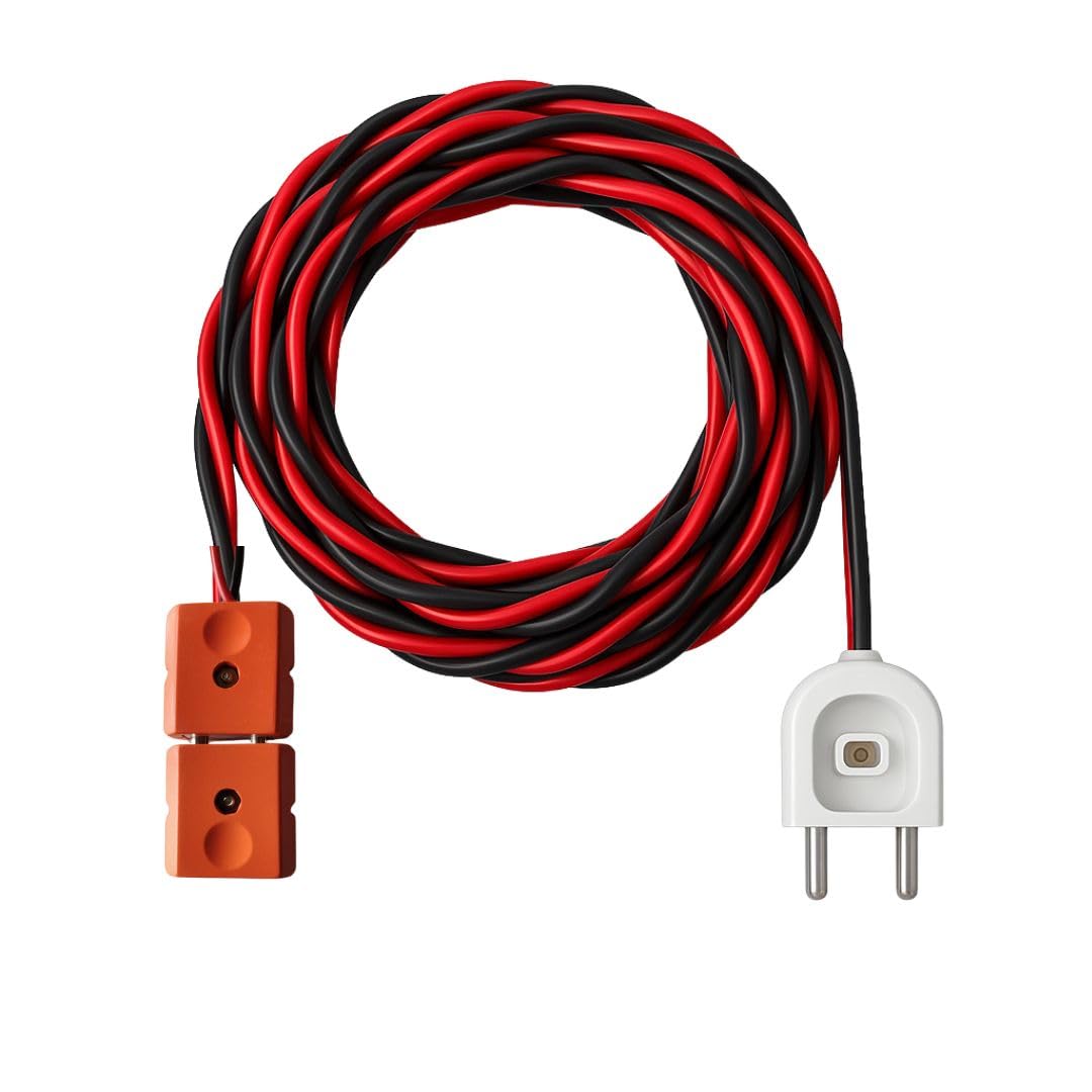 URBAN SELECT™ 2-Pin Male to Female Socket Extension Cable | Flexible Copper Wire with Plug | for Festive Lights, Decorations, Home & Outdoor Use (Multicolor) (10 Meters)-image-18