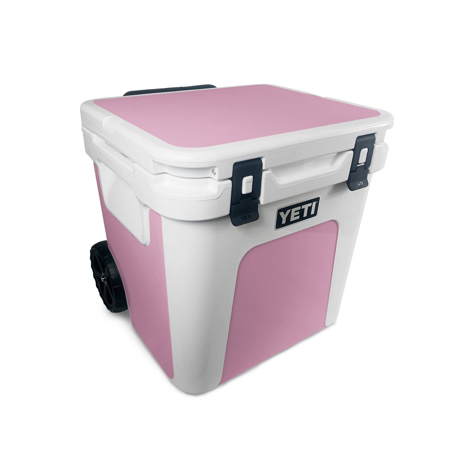 MightySkins Skin Compatible with Yeti Roadie 48 Wheeled Cooler Solid Pink  Protective, Durable, and Unique Vinyl Decal wrap Cover Easy to Apply