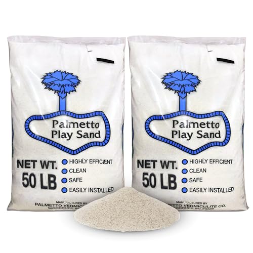 Palmetto 2 Pack Soft Play Sand, Clean and Safe Low-Dust Creme-Colored Natural Sand for Sensory...