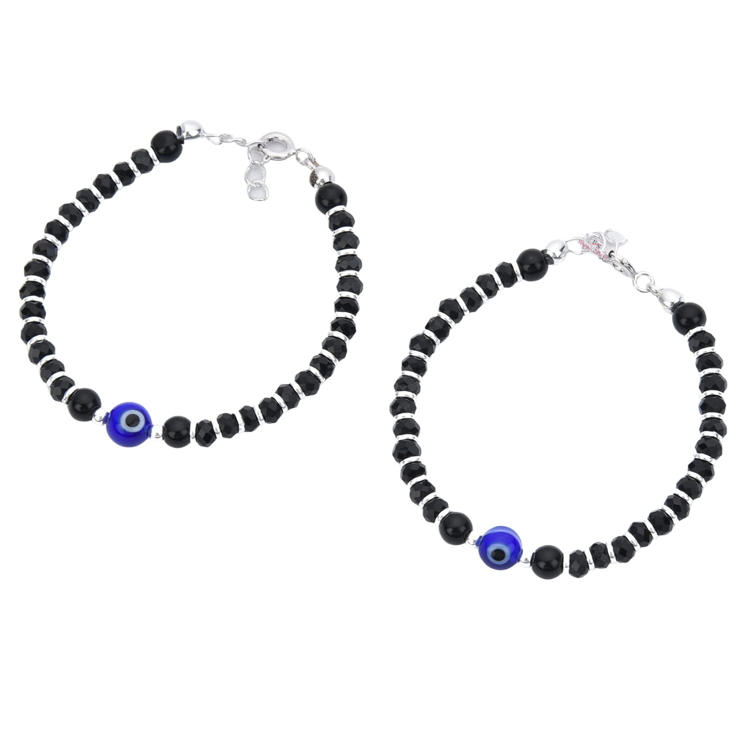 Black Silver Exclusive 925 Sterling Silver Blue Evil Eye Nazariya Bracelet With Black Beads For Baby Girls & Baby Boys (B0B46FCN2H) Amazon Price History, Amazon Price Tracker