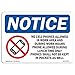 OSHA Notice Sign - No Cell Phones Allowed In Work | Rigid Plastic Sign | Protect Your Business, Construction Site, Warehouse & Shop Area | Â Made in the USA, 10