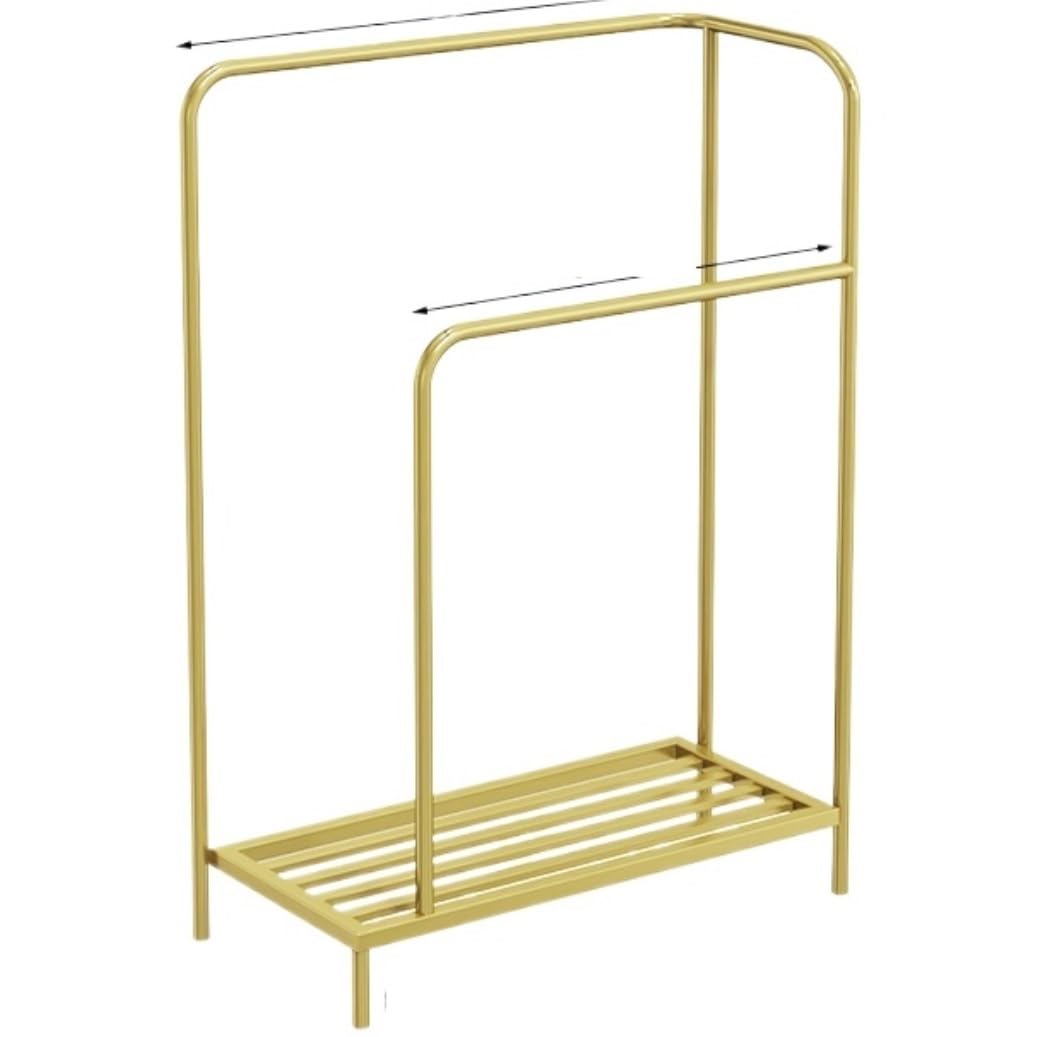DKRAHRJJ Towel Rack Standing Towel Rail 2 Tier Bars Towel Stand with Storashelf Metal Freestanding Towel Rack for Bathroom Towel Holder/D