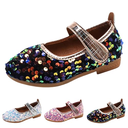 IWIHMIV Girls Soft Soled Flat Ballet Shoes Comfortable Non Slip Mary Jane Walking Party Dress Shoes for Toddler3