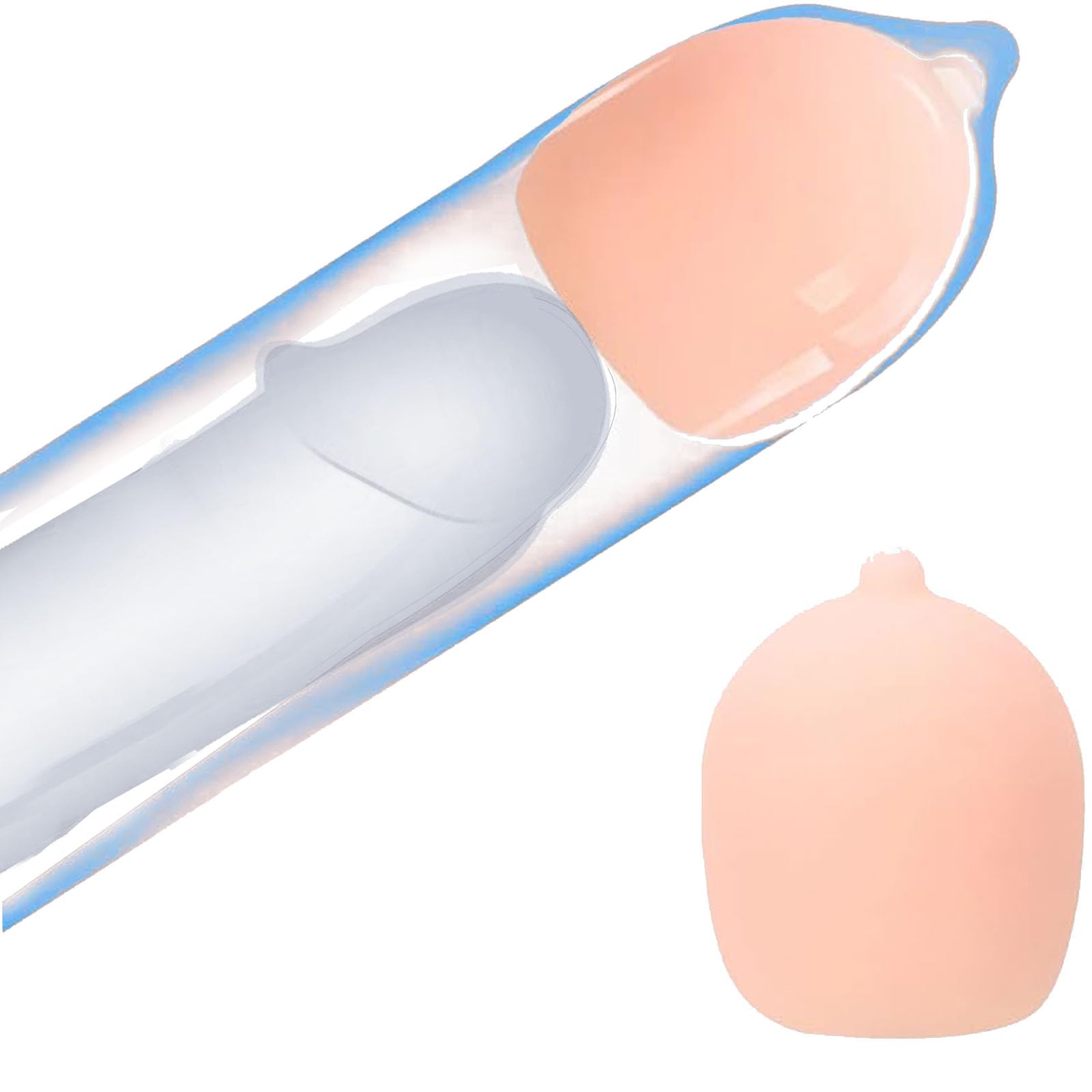 Adjustfit Penis Sleeve Extension Reusable Condom Insert Accessory for Female G-spot Stimulation Sexual Enhancer Beads Pleasure Couples Sex
