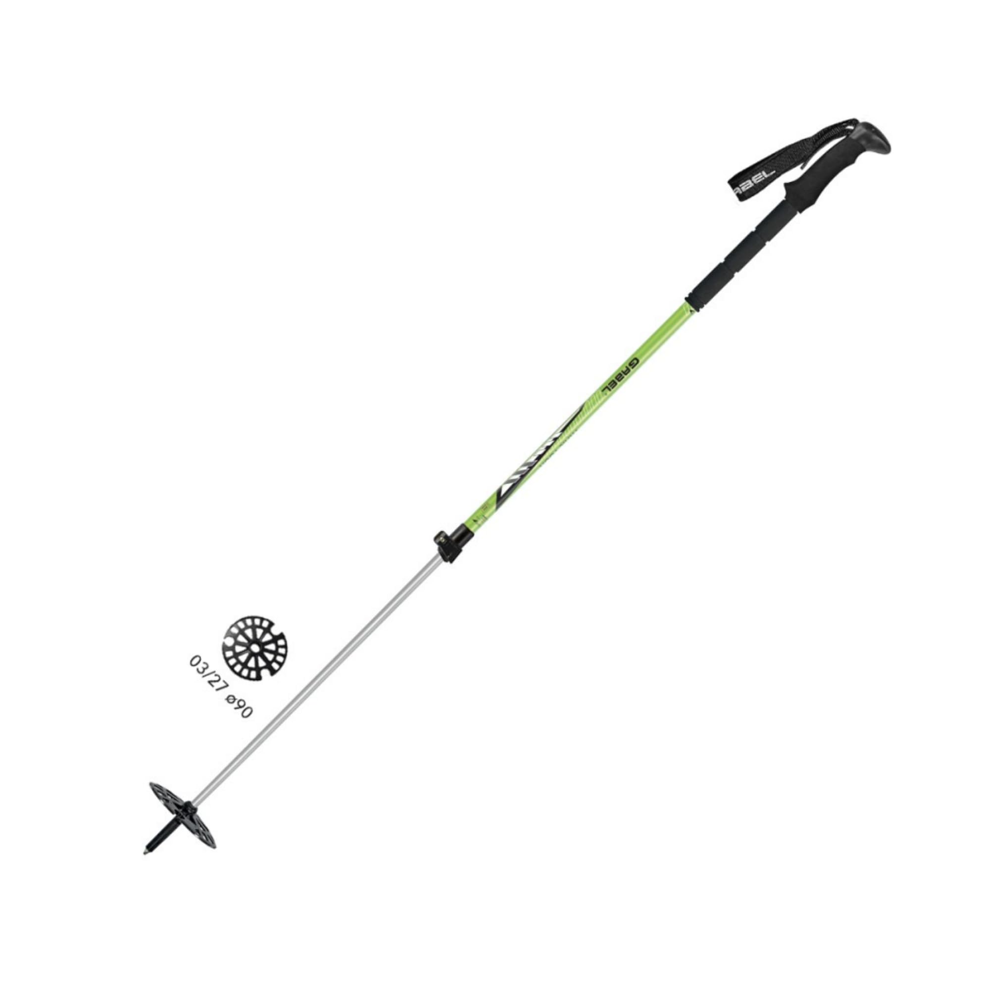 GABEL Trail Tour FL EF - Bastones telescópicos de aluminio ligeros y robustos de trekking/cialpinismo