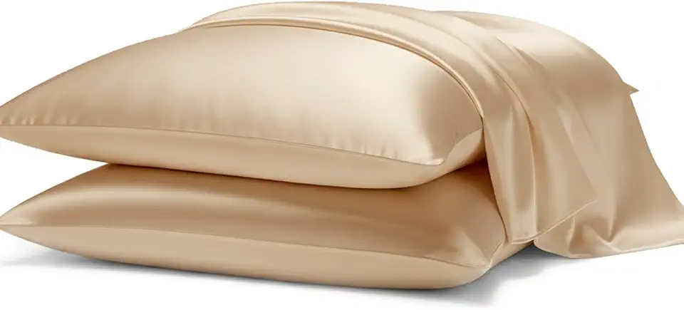 Kit 2 Fronhas Cetim Anti-frizz Seda Alto Brilho Par (Champagne)