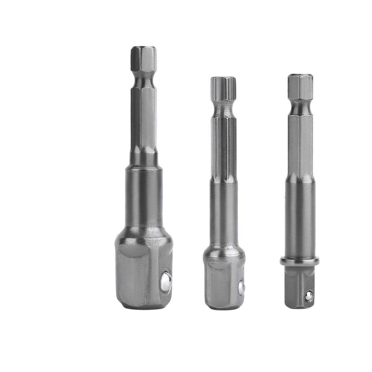 AASONS Impact Grade Socket Adapter Set - 3 Packs Drill Bit Adapter with Bit Holder, Sizes 1/4", 3/8", 1/2", 1/4-Inch Hex Shank, Cr-V, for Cordless Drill & Screwdriver, Power Drill & Driver (B0CG15HXHQ) Amazon Price History, Amazon Price Tracker